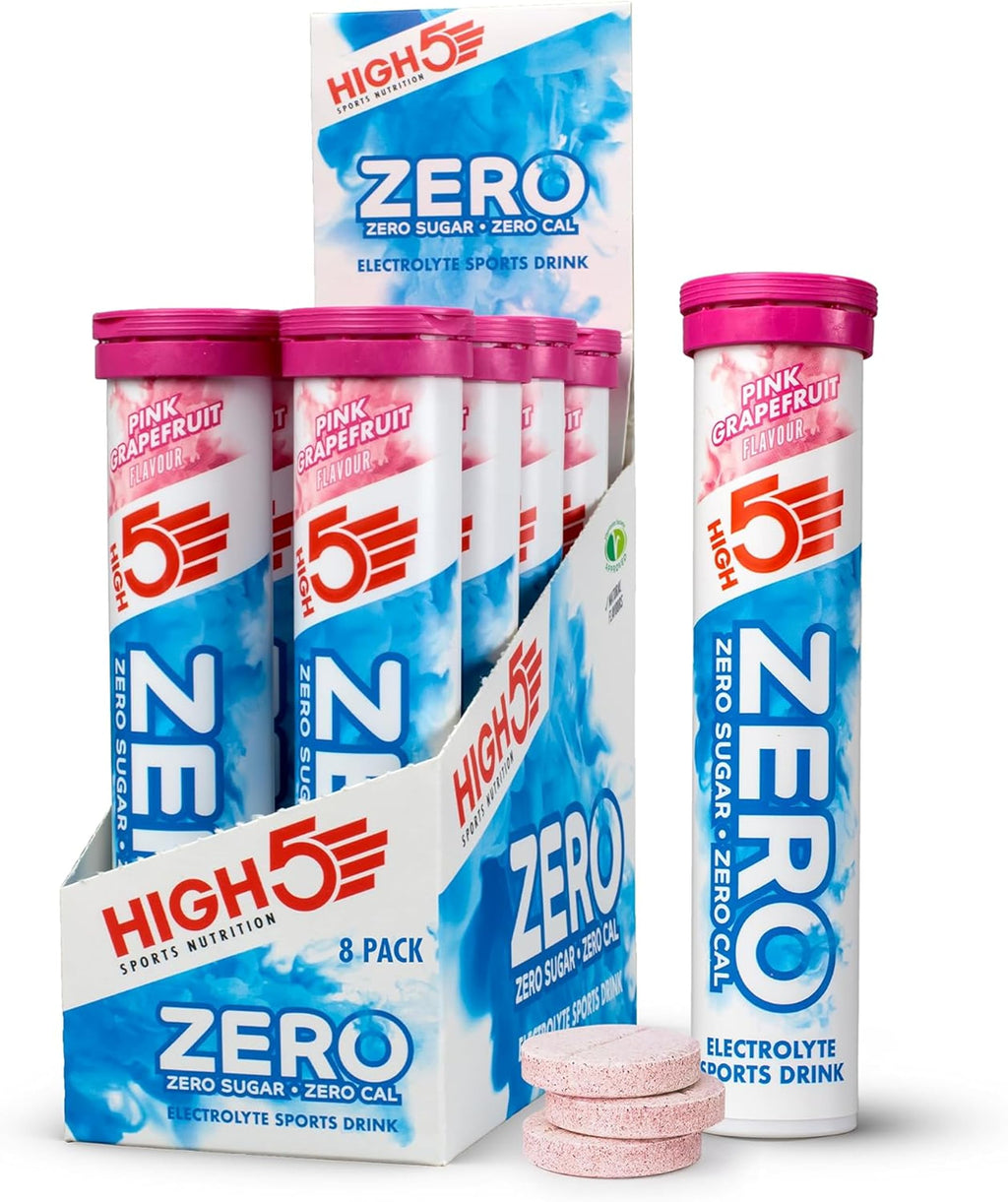 HIGH5 ZERO Electrolyte Tablets - Pink Grapefruit - 160 Tabs - Hydration Drink Tabs - Sports Recovery Effervescent Tablets - Damaged Box - BBE 05/2028
