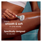 Gillette Venus ComfortGlide Tropical Razor for Women - 1 Handle & 3 Refill Blades - Smooth Shave - Damaged Box