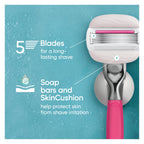 Gillette Venus ComfortGlide Tropical Razor for Women - 1 Handle & 3 Refill Blades - Smooth Shave - Damaged Box