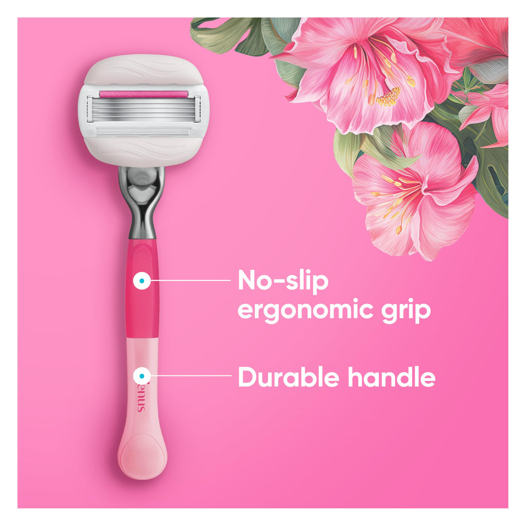 Gillette Venus ComfortGlide Tropical Razor for Women - 1 Handle & 3 Refill Blades - Smooth Shave - Damaged Box