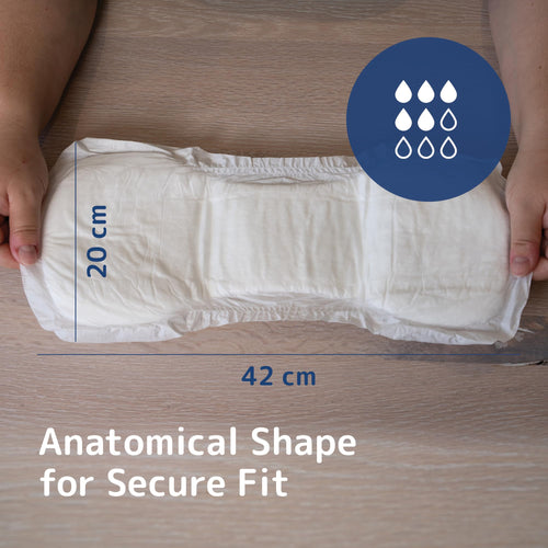 ABENA San Premium 4 Incontinence Pads - Shaped, Breathable, Fast Absorption, Discreet - 800ml - 30 Pack - Damaged Box