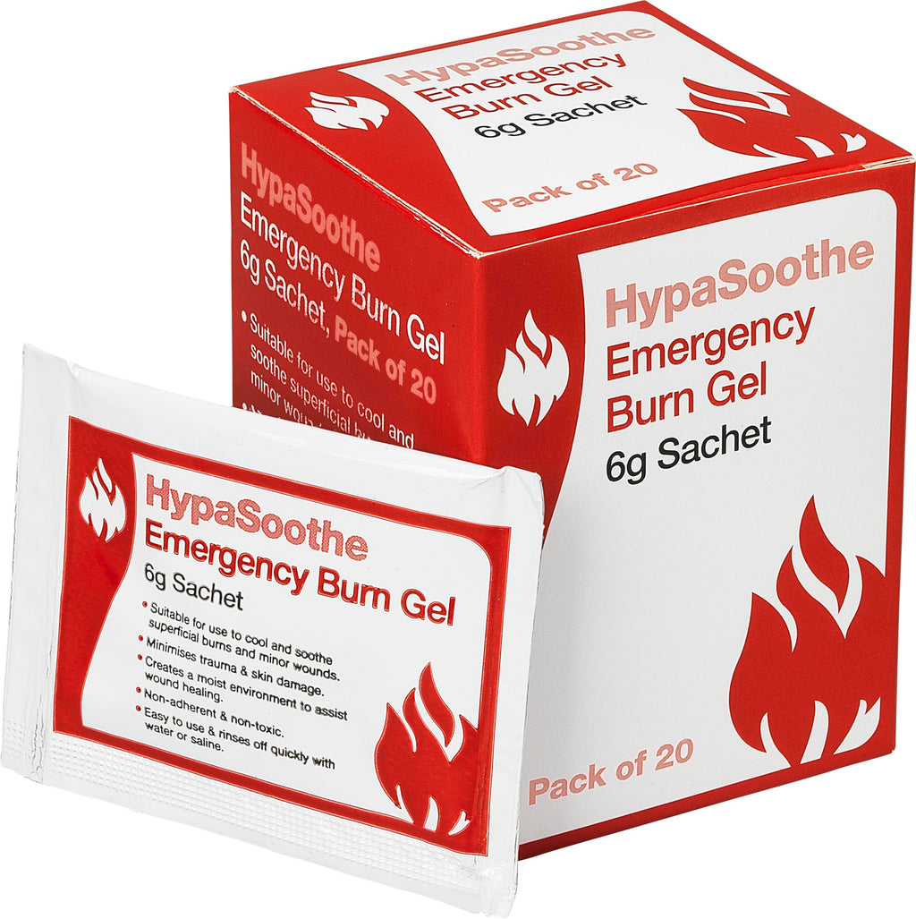 Safety First Aid HypaSoothe Emergency Burn Gel - 20x 6g Sachets - Soothing Relief First Aid Kit Essential - Like New - BBE 01/2029