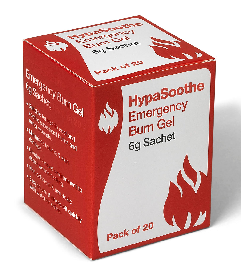 Safety First Aid HypaSoothe Emergency Burn Gel - 20x 6g Sachets - Soothing Relief First Aid Kit Essential - Like New - BBE 01/2029