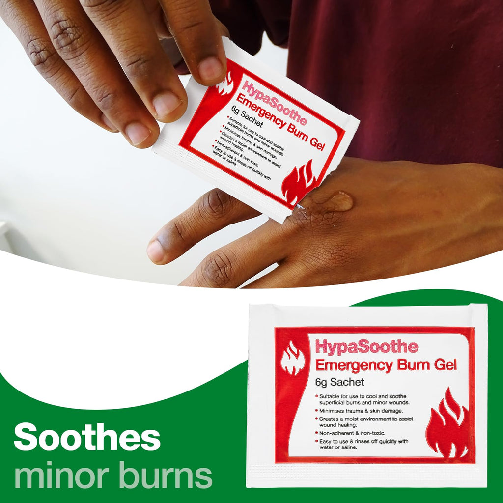 Safety First Aid HypaSoothe Emergency Burn Gel - 20x 6g Sachets - Soothing Relief First Aid Kit Essential - Like New - BBE 01/2029