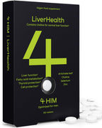 4 HIM LiverHealth Tablets - Choline 90mg, Artichoke 450mg - 10-in-1 Complex Supplement for Liver Support - Like New - BBE 09/2026