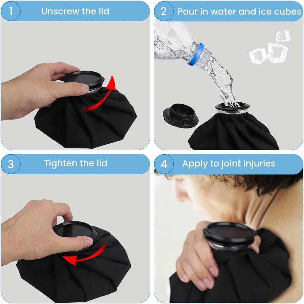 Ice Pack Bags Hot Cold Therapy Set 3 Pack - 6" 9" 11" Reusable Leakproof Compress for Pain Relief Injuries - Very Good