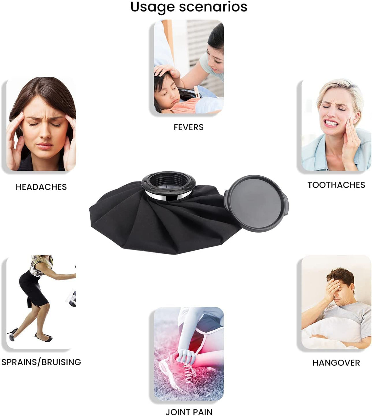 Ice Pack Bags Hot Cold Therapy Set 3 Pack - 6" 9" 11" Reusable Leakproof Compress for Pain Relief Injuries - Very Good