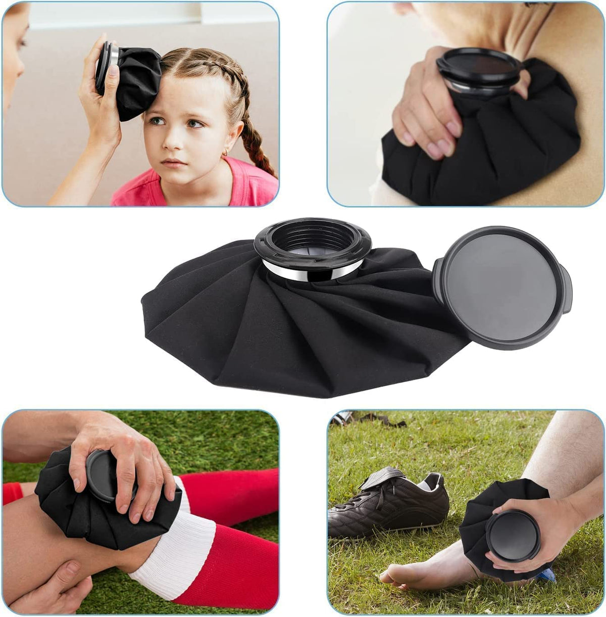 Ice Pack Bags Hot Cold Therapy Set 3 Pack - 6" 9" 11" Reusable Leakproof Compress for Pain Relief Injuries - Very Good