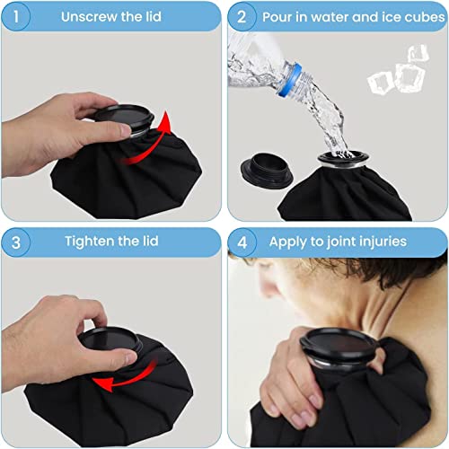 Ice Pack Bags Hot Cold Therapy Set 3 Pack - 6" 9" 11" Reusable Leakproof Compress for Pain Relief Injuries - Very Good