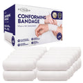 JFA Medical Conforming Bandage Gauze Roll 10cm x 4m - Box of 24 First Aid Wound Dressing - Damaged Box