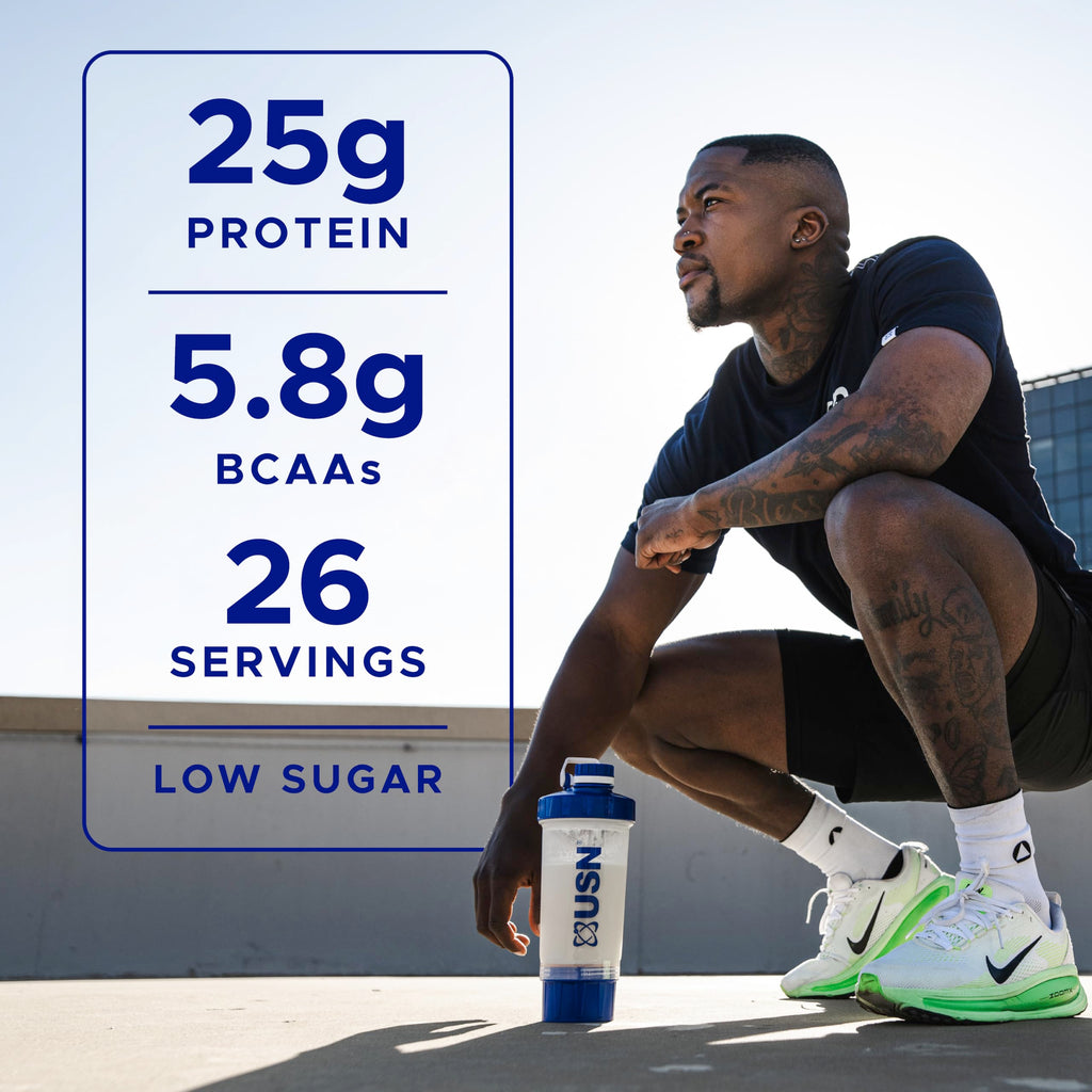 USN BlueLab 100% Whey Protein Powder - Strawberry Flavour - 908g - 26 Servings - Muscle Growth & Recovery - New - BBE 05/2028