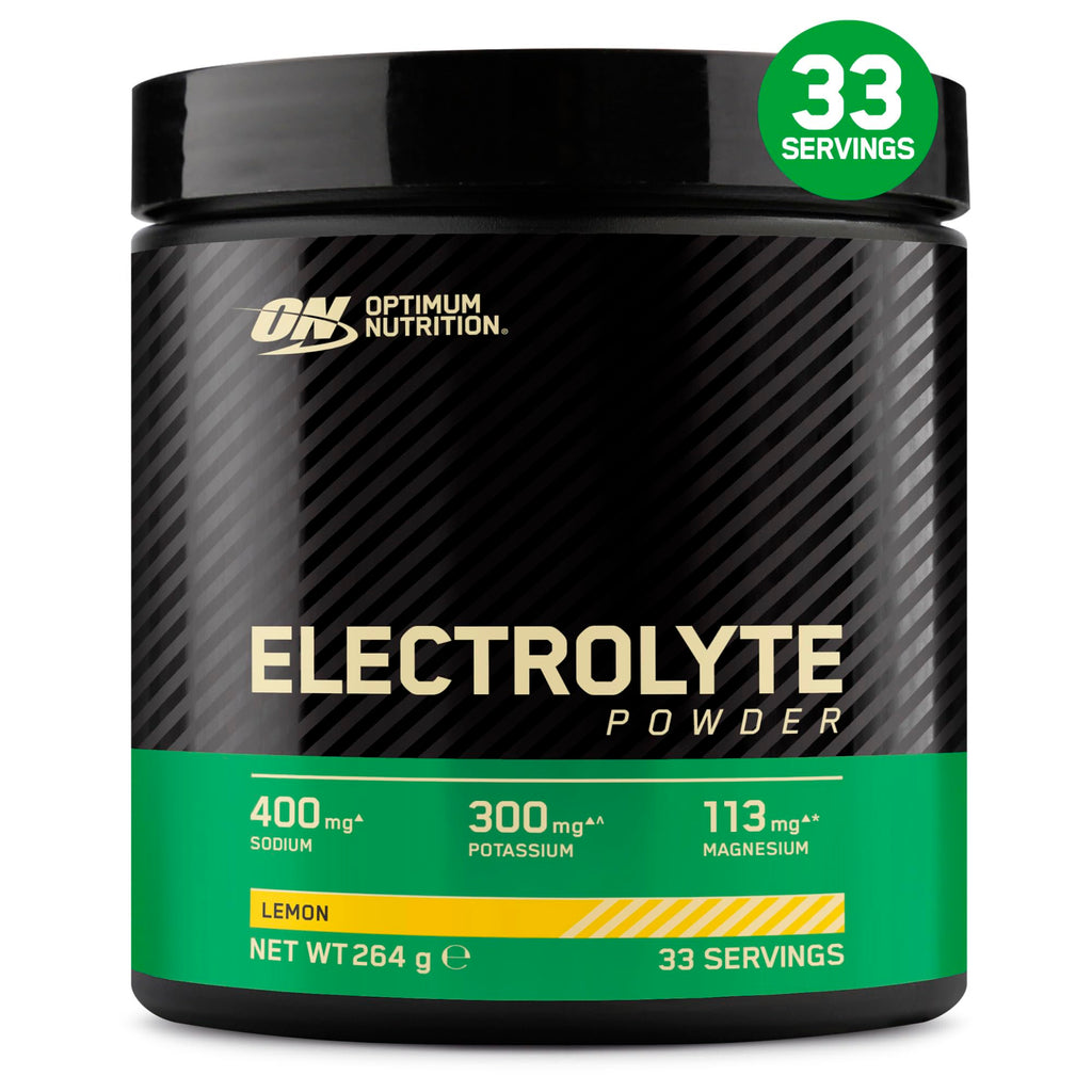 Optimum Nutrition Electrolyte Powder - Lemon - 264g - Sodium Magnesium Potassium - 33 Servings - Workout Supplement - New - BBE 05/2028