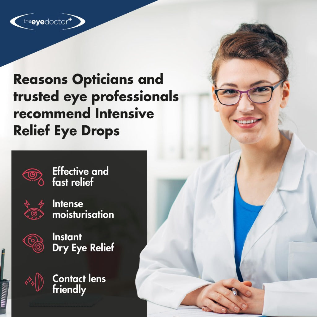 Eye Doctor Intensive Dry Eye Drops - 0.3% Sodium Hyaluronate - Eyedrops 10ml - Dry Eye Relief Solution - New - BBE 03/2029