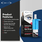 Eye Doctor Intensive Dry Eye Drops - 0.3% Sodium Hyaluronate - Eyedrops 10ml - Dry Eye Relief Solution - New - BBE 03/2029