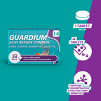 Guardium Esomeprazole Acid Reflux Tablets - 14 Count Heartburn Relief Medication - Damaged Box - BBE 08/2028