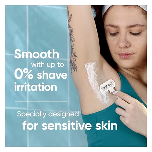 Gillette Venus Pro Smooth Sensitive Women's Razor - 1 Handle, 3 Refill Blades - 5-Blade System for Sensitive Skin - Damaged Box