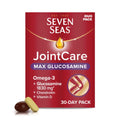 Seven Seas JointCare MAX Glucosamine Omega-3 Chondroitin Vitamins C D Manganese Zinc 30-Day Pack Supplement - New - BBE 08/2027