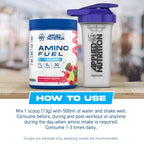 Applied Nutrition Amino Fuel - EAA Essential Amino Acids Powder, Muscle Recovery Supplement 390g Candy Ice Blast - New - BBE 01/2028