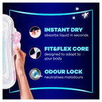 Always Platinum Sanitary Pads Size 4 Secure Night with Wings - 12 Pack - New