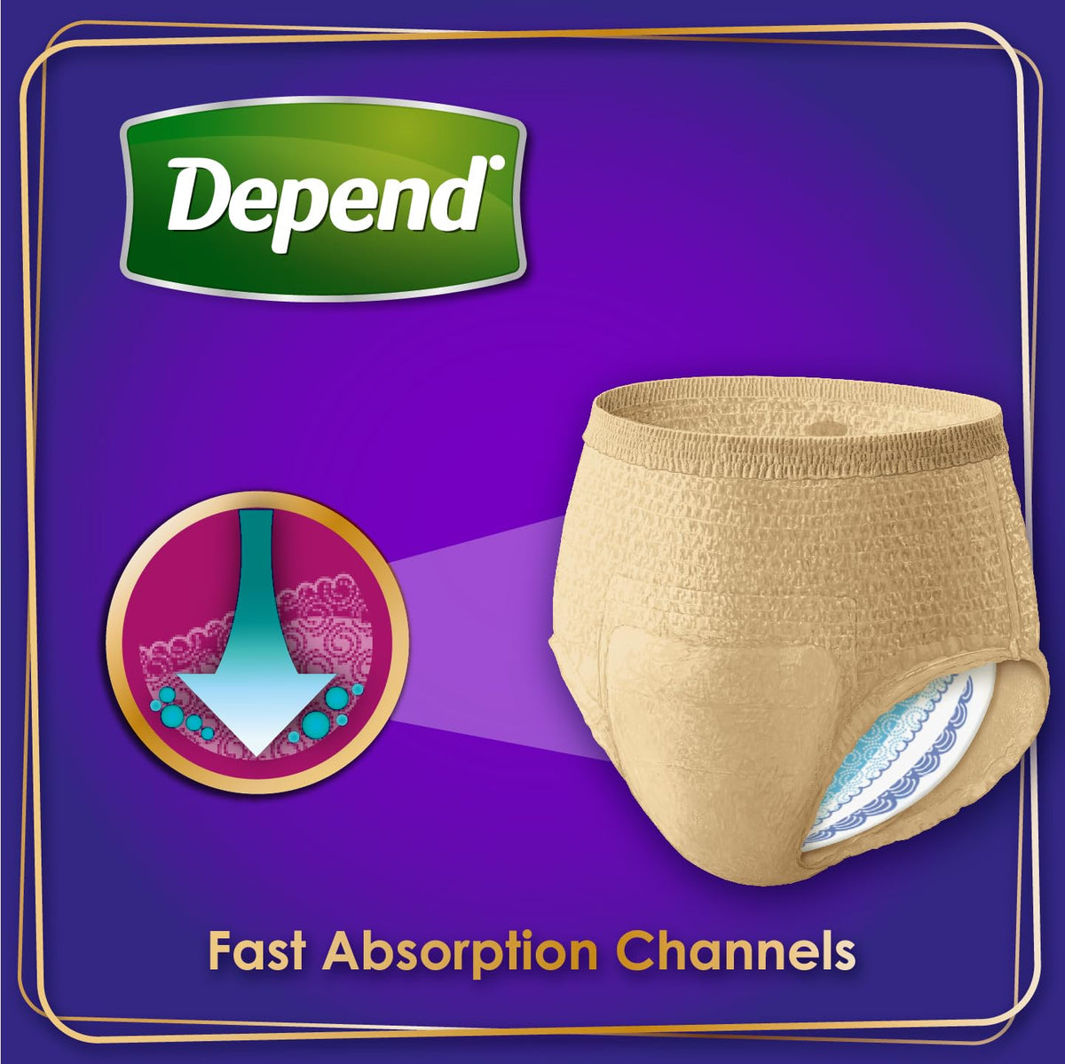 Depend Comfort Protect Incontinence Pants for Women - Small/Medium - 30 Pack Absorbent Disposable Underwear - New