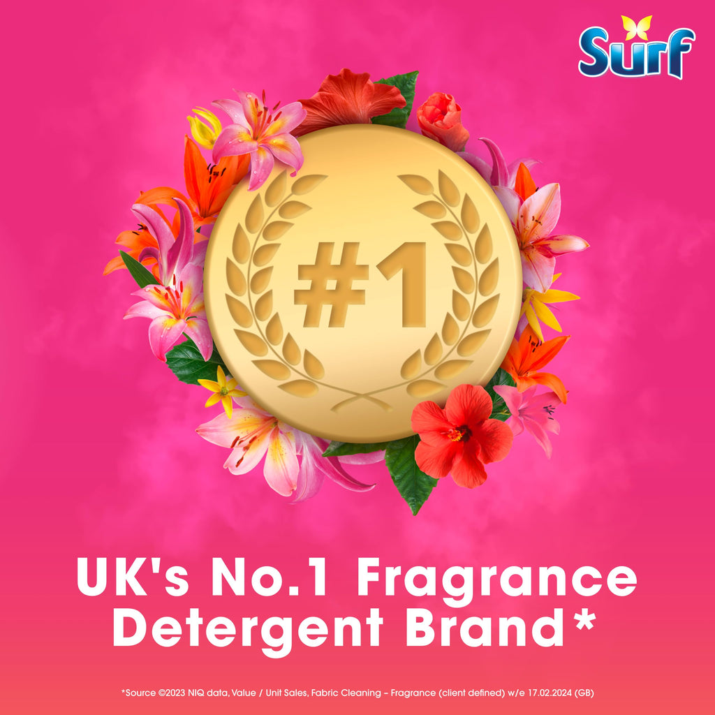 Surf Tropical Lily Laundry Washing Liquid Detergent 24 Washes 648ml - Joy-Infused Fragrance Essential Oils Clean Results - New