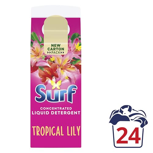 Surf Tropical Lily Laundry Washing Liquid Detergent 24 Washes 648ml - Joy-Infused Fragrance Essential Oils Clean Results - New