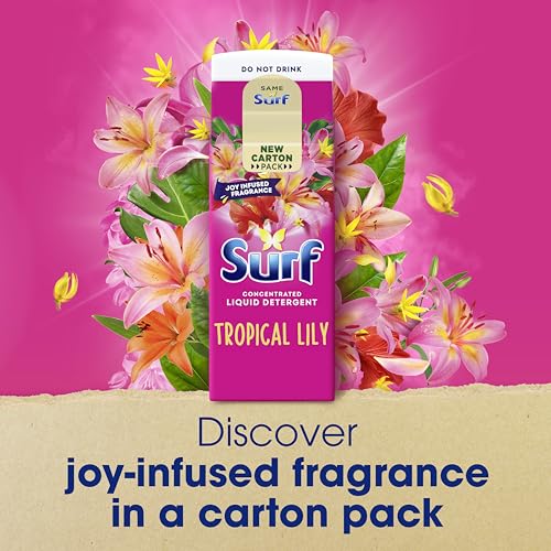 Surf Tropical Lily Laundry Washing Liquid Detergent 24 Washes 648ml - Joy-Infused Fragrance Essential Oils Clean Results - New