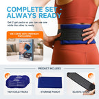 BICAREE Reusable Gel Ice Packs - Cold Compress for Injuries, Muscle Pain, Sports Recovery - 3-Piece Set - Damaged Box