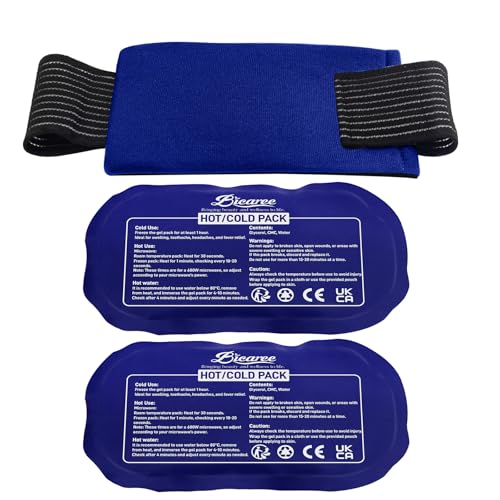 BICAREE Reusable Gel Ice Packs - Cold Compress for Injuries, Muscle Pain, Sports Recovery - 3-Piece Set - Damaged Box