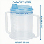 Life Healthcare Adult Drinking Cup with Lid & Spout - 300ml - Elderly Aid - Spill Proof Beaker Mug - Damaged Box