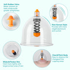 Ditind Cupping Therapy Set - 18 Pcs Vacuum Suction Cups - Acupoint Cellulite Muscle Pain Relief - Portable Case Pump - Damaged Box