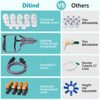 Ditind Cupping Therapy Set - 18 Pcs Vacuum Suction Cups - Acupoint Cellulite Muscle Pain Relief - Portable Case Pump - Damaged Box
