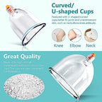 Ditind Cupping Therapy Set - 18 Pcs Vacuum Suction Cups - Acupoint Cellulite Muscle Pain Relief - Portable Case Pump - Damaged Box