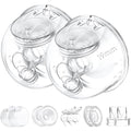 Momcozy Milk Collector Cup Set - 2 Pack - 19mm Flange for S12 Pro S9 Pro Breast Pump - Replacement Parts with Valve Diaphragm Linker - Damaged Box
