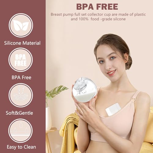 Momcozy Milk Collector Cup Set - 2 Pack - 19mm Flange for S12 Pro S9 Pro Breast Pump - Replacement Parts with Valve Diaphragm Linker - Damaged Box