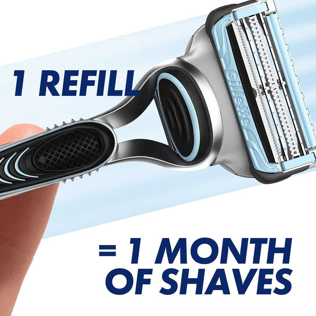 Gillette SkinGuard Sensitive Men's Razor - 1 Handle & 10 Blade Refills - Gentle Shave for Sensitive Skin - Reduces Irritation - Damaged Box