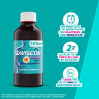 Gaviscon Original Aniseed Flavour Liquid 500ml Heartburn Indigestion Relief Oral Solution - New - BBE 02/2028
