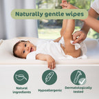 Naty Baby Wipes for Sensitive Skin - 98% Water - 672 Count - 12 Packs - Eco-Friendly Plant-Based Newborn Wipes - Like New