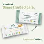 Naty Baby Wipes for Sensitive Skin - 98% Water - 672 Count - 12 Packs - Eco-Friendly Plant-Based Newborn Wipes - Like New