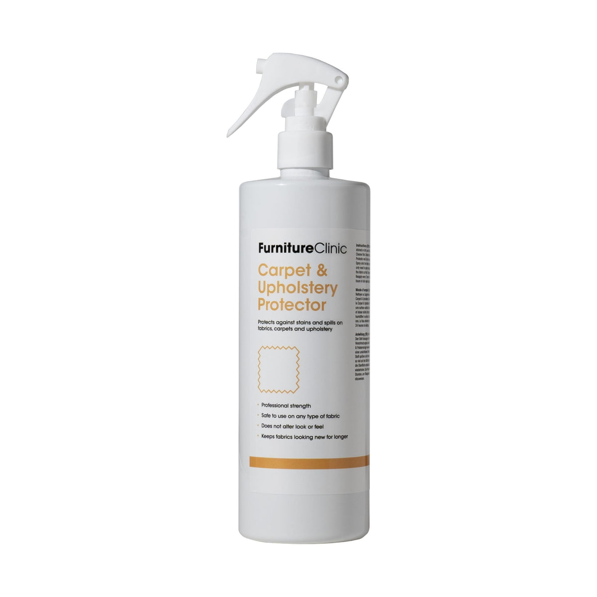 Furniture Clinic Carpet Upholstery Protector Spray - 500ml Fabric Water Stain Repellent for Sofas Car Seats Shoes - Very Good