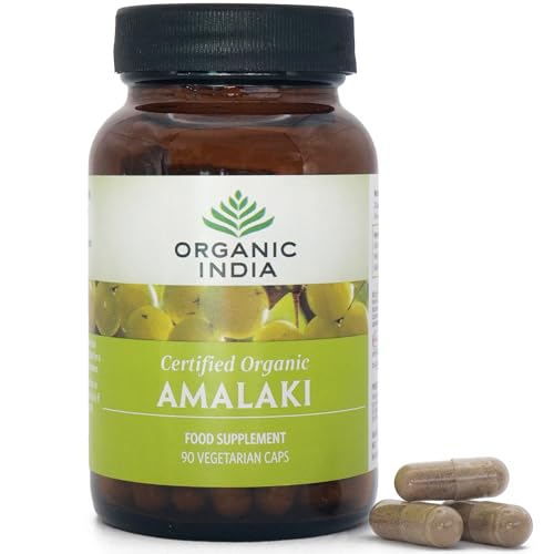 Organic India Amalaki Amla Ayurvedic Herbal Supplement - 90 Capsules - Vitamin C Antioxidant Support - New - BBE 12/2027