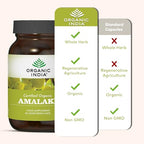 Organic India Amalaki Amla Ayurvedic Herbal Supplement - 90 Capsules - Vitamin C Antioxidant Support - New - BBE 12/2027