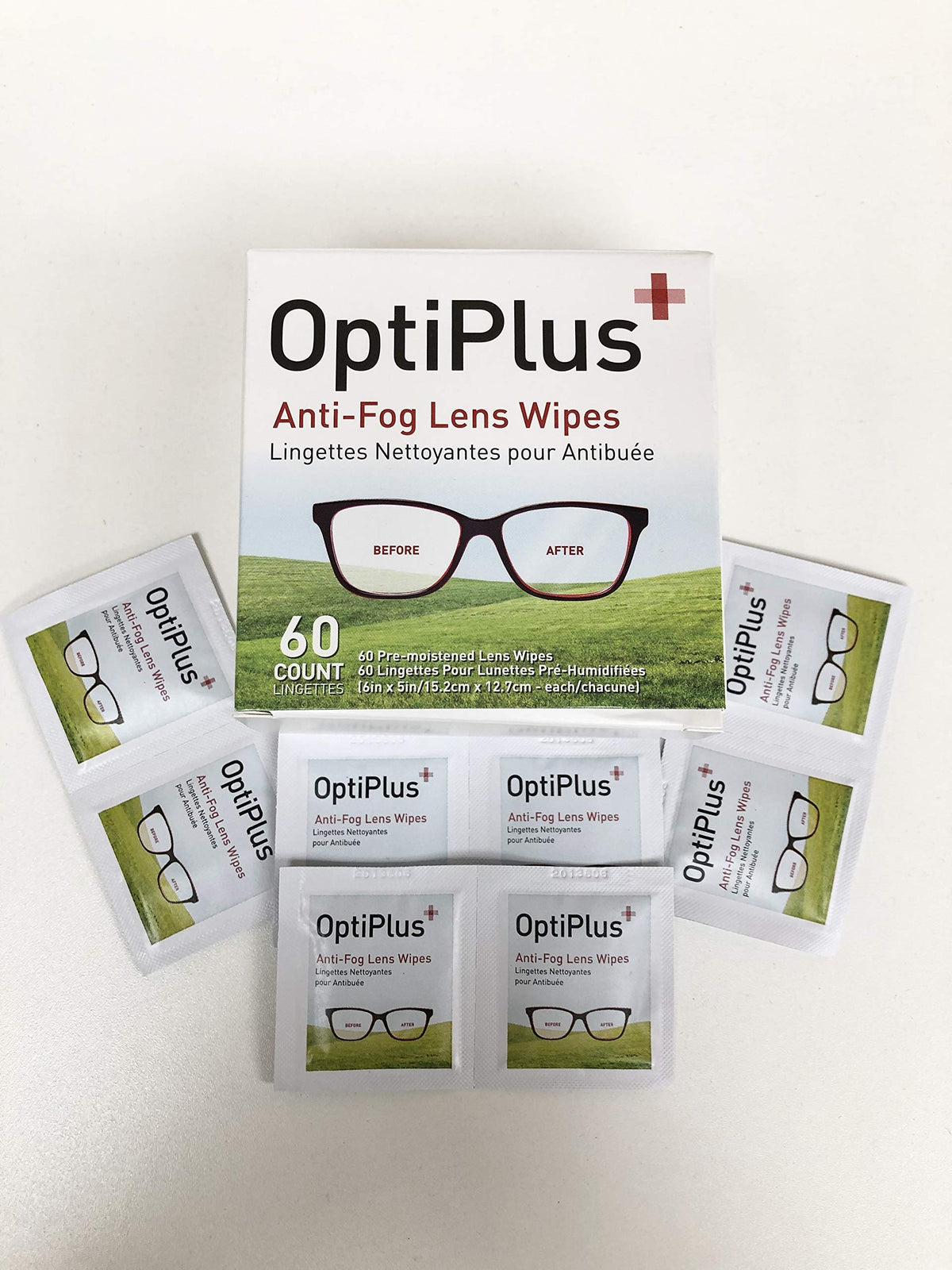 Hilco Anti-Fog Spectacle Lens Wipes - 60 Count Box - Glasses & Goggles Cleaner - Damaged Box