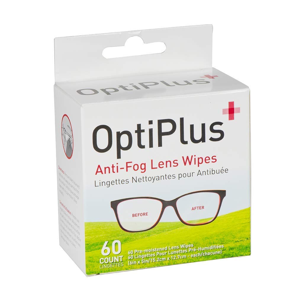 Hilco Anti-Fog Spectacle Lens Wipes - 60 Count Box - Glasses & Goggles Cleaner - Damaged Box