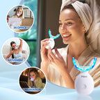 Teeth Whitening Kit with LED Light - 5 Gels - Wireless, Water-Resistant - Gentle for Sensitive Teeth - Home Use Stain Remover - Like New - BBE 03/2029