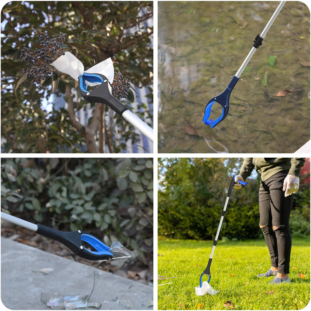 Litter Picker Grabber Stick 91cm 36" - Helping Hand Pick Up Tool - Heavy Duty - Blue - For Adults Disabled Elderly - Very Good