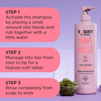 Noughty Wave Hello Curl Defining Shampoo - Curly Hair - 1 Litre - Vegan Cruelty-Free Haircare - New