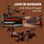 Powerbar Protein Plus Low Sugar Bar - Chocolate Brownie - 16x 35g - High Protein Snack Bar - New - BBE 04/2026