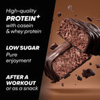 Powerbar Protein Plus Low Sugar Bar - Chocolate Brownie - 16x 35g - High Protein Snack Bar - New - BBE 04/2026