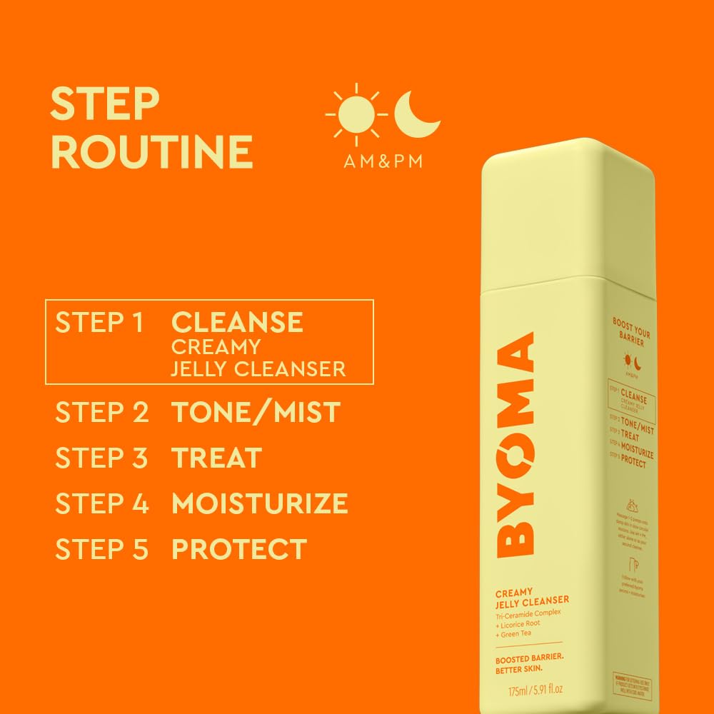 BYOMA Creamy Jelly Cleanser - Makeup Remover Face Wash - 175ml - Excess Oil Control - Skincare - Damaged Box